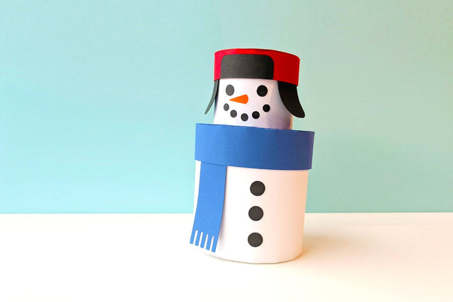 Snowman Stackable Round Gift Box SVG 3D Paper Risa Rocks It 