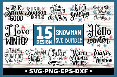 Snowman SVG Bundle SVG Ariyan 