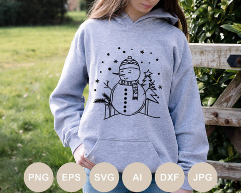 Snowman Svg, Christmas Svg Shirt, Cute Snowman, Christmas Shirt, Winter, Holiday Svg Designs SVG BogeliaVector 