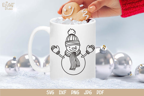Snowman SVG Design, Snowman PNG Christmas Decor. SVG Elinorka 