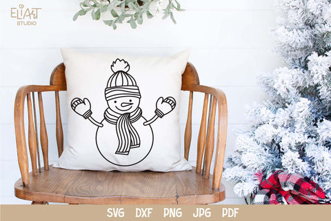 Snowman SVG Design, Snowman PNG Christmas Decor. SVG Elinorka 