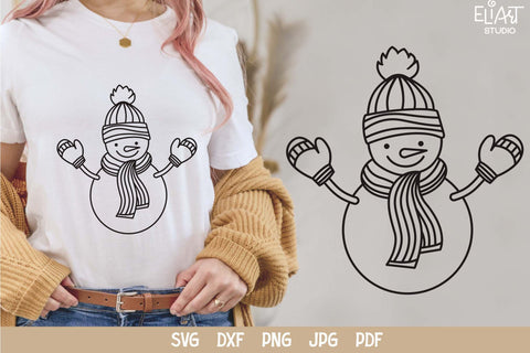 Snowman SVG Design, Snowman PNG Christmas Decor. SVG Elinorka 
