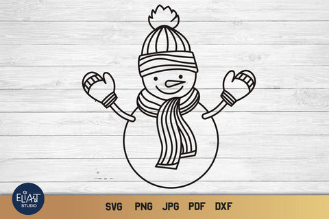 Snowman SVG Design, Snowman PNG Christmas Decor. SVG Elinorka 