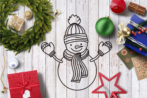 Snowman SVG Design, Snowman PNG Christmas Decor. SVG Elinorka 
