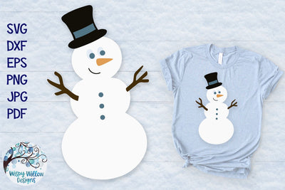 Snowman SVG SVG Wispy Willow Designs 