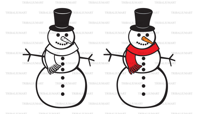 Snowman SVG TribaliumArtSF 