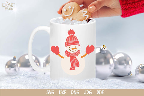 Snowman SVG Vinyl Design, Snowman PNG Christmas Decor. SVG Elinorka 