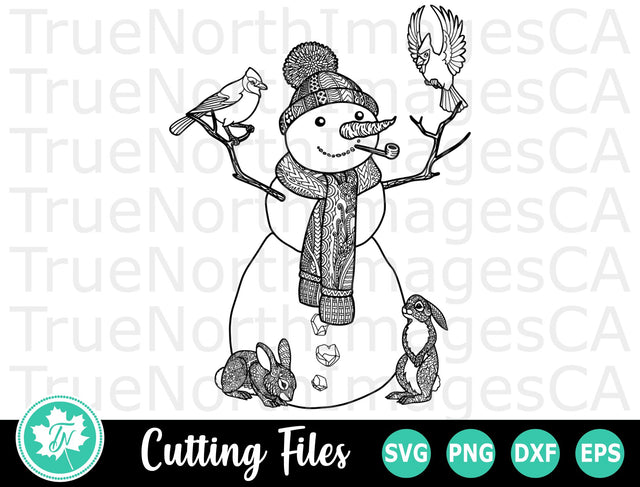 Snowman SVG | Zentangle SVG | Mandala SVG SVG TrueNorthImagesCA 