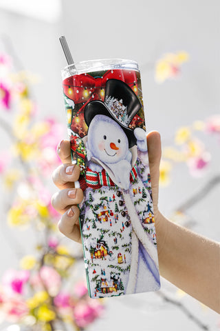 Snowman Tumbler, Merry Christmas Tumbler, Christmas Png, Merry christmas Gift, Skinny Tumbler wrap 20 oz PNG, Digital download, Sublimation Sublimation CaldwellArt 
