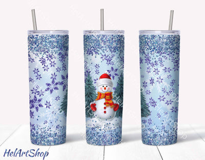 Snowman Tumbler PNG Sublimation, Winter Tumbler PNG Sublimation _HelArtShop_ 