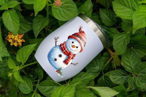 Snowman Watercolor Sublimation Clipart Bundle Sublimation Regulrcrative 