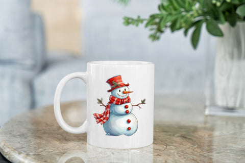 Snowman Watercolor Sublimation Clipart Bundle Sublimation Regulrcrative 