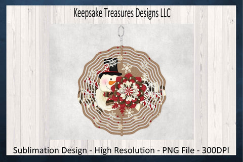 Snowman Wind Spinner, Winter Christmas Wind Spinner, PNG Sublimation Wind Spinner, Wind Spinner Template, Digital Download, Printable PNG Sublimation Keepsake Treasures Designs LLC. 