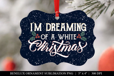 Snowman Winter Scene Benelux Ornament Sublimation Sublimation BijouBay 