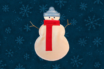 Snowman With Scarf Applique Embroidery Embroidery/Applique Designed by Geeks 