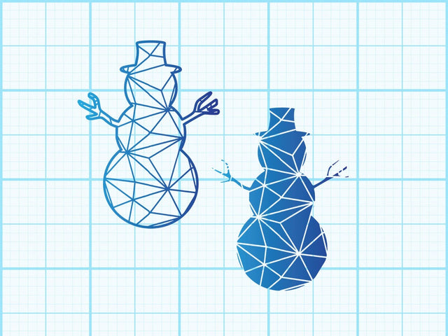 Snowmen christmas Geomatical Print SVG Johan Ru designs 