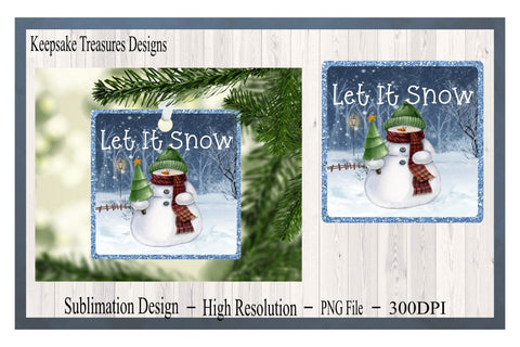 Snowmen Christmas Ornaments, Christmas Gifts, Christmas Tree Decor, Sublimation Design, Digital Download, Individual PNGs Sublimation Keepsake Treasures Designs LLC. 