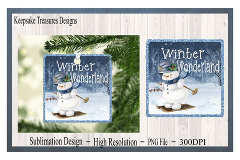 Snowmen Christmas Ornaments, Christmas Gifts, Christmas Tree Decor, Sublimation Design, Digital Download, Individual PNGs Sublimation Keepsake Treasures Designs LLC. 
