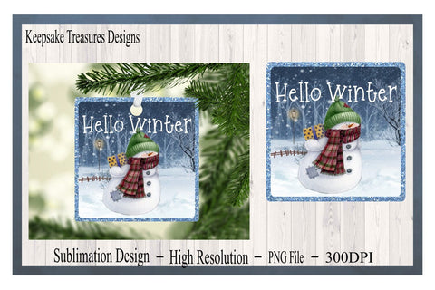 Snowmen Christmas Ornaments, Christmas Gifts, Christmas Tree Decor, Sublimation Design, Digital Download, Individual PNGs Sublimation Keepsake Treasures Designs LLC. 