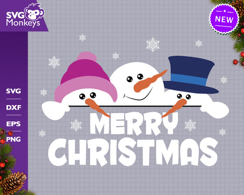 Snowmies Merry Christmas Svg, Snowman Svg, Merry Christmas Svg SVG SvgMonkeys 