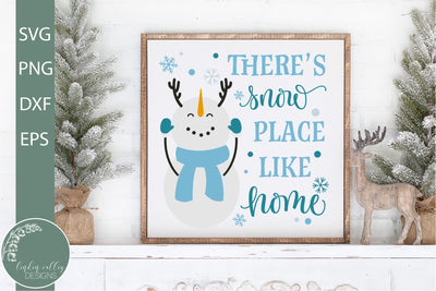Snowplace Like Home SVG-Winter Snowman SVG SVG Linden Valley Designs 