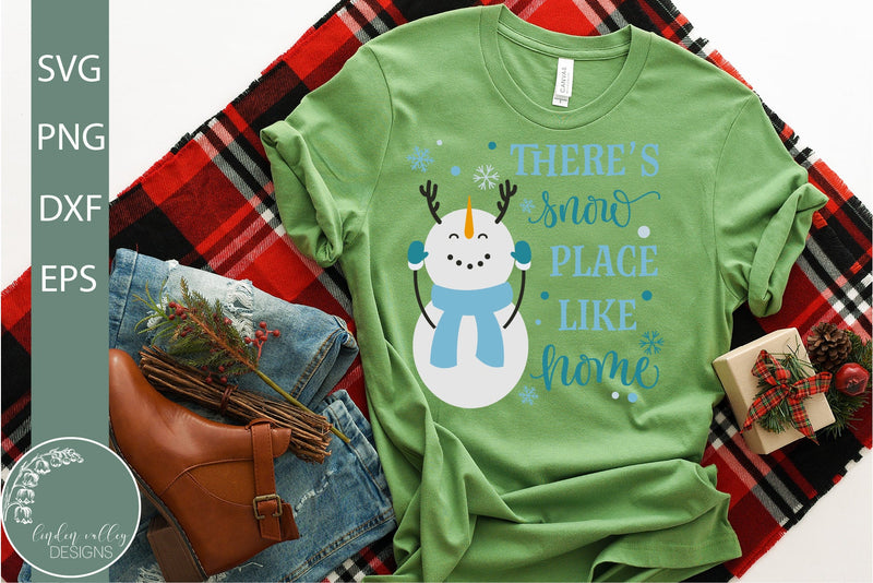 Snowplace Like Home SVG-Winter Snowman SVG - So Fontsy