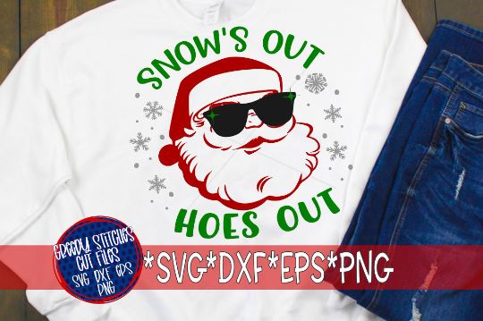 Snows Out Hoes Out SVG DXF EPS PNG SVG Greedy Stitches 