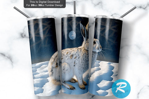 Snowshoe Hare 20 oz / 30 oz Tumbler PNG Sublimation Regulrcrative 
