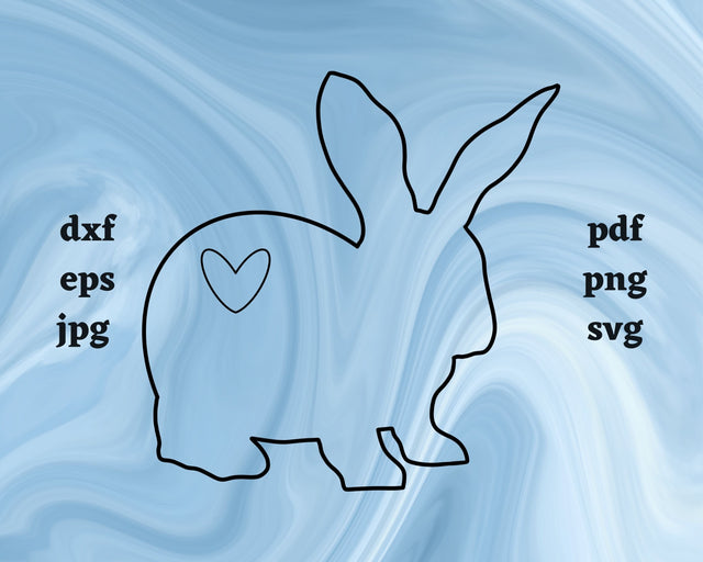 Snowshoe Hare Heart SVG Cut File SVG Northern Light SVG 