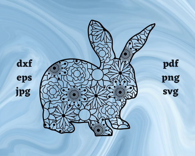 Snowshoe Hare Mandala SVG Cut File SVG Northern Light SVG 