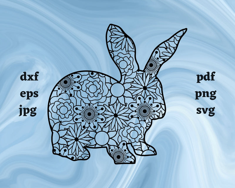 Snowshoe Hare Mandala SVG Cut File SVG Northern Light SVG 