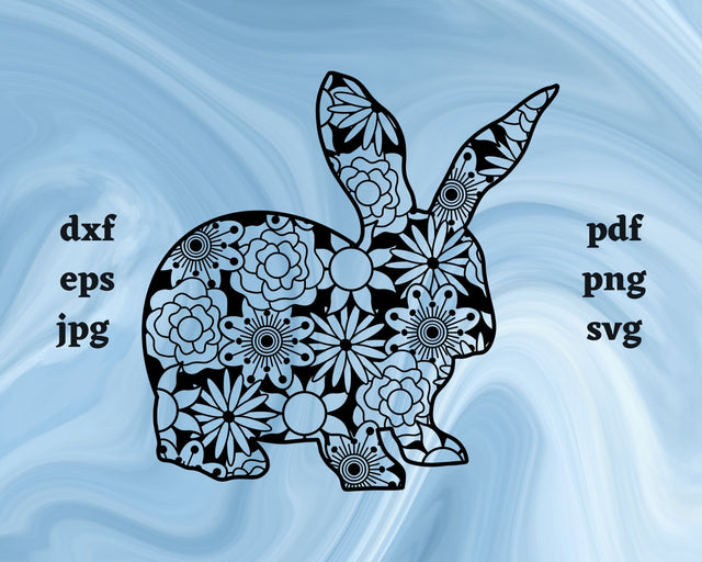 Snowshoe Hare Mandala SVG Cut File SVG Northern Light SVG 