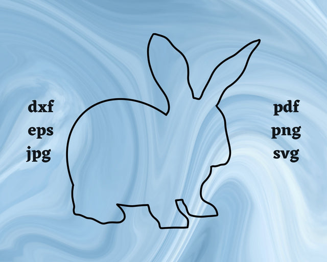 Snowshoe Hare Outline SVG Cut File SVG Northern Light SVG 