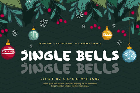 Snowshoes - Playful Display Font Font Alpaprana Studio 