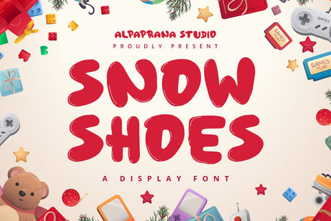 Snowshoes - Playful Display Font Font Alpaprana Studio 