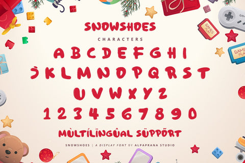 Snowshoes - Playful Display Font Font Alpaprana Studio 