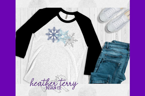Snowy Elements Winter Glitter Sublimation PNG Bundle Sublimation Heather Terry Design Co. 