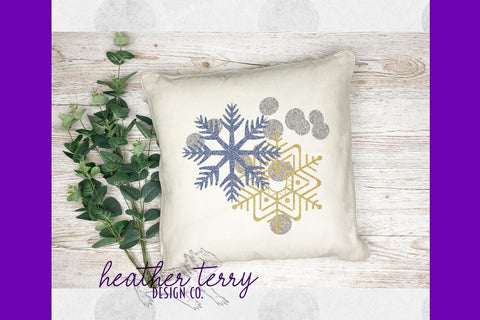 Snowy Elements Winter Glitter Sublimation PNG Bundle Sublimation Heather Terry Design Co. 
