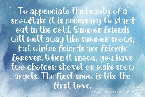 Snowy Font dapiyupi store 