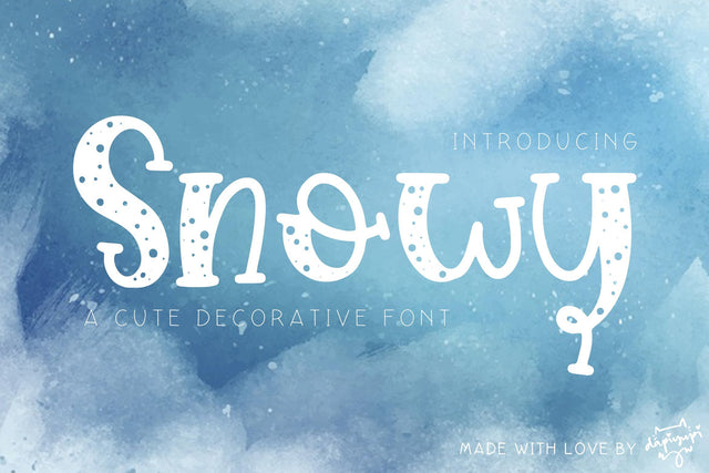 Snowy Font dapiyupi store 