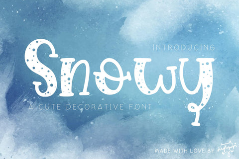 Snowy Font dapiyupi store 