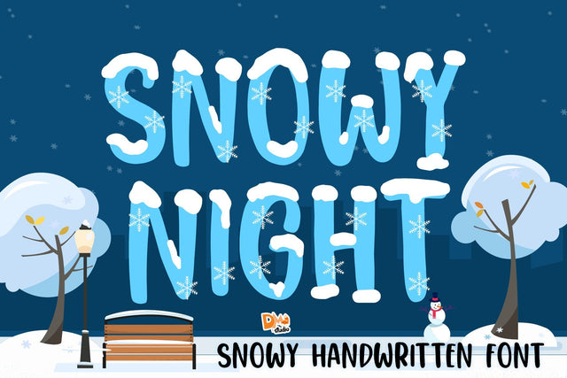 Snowy Night Font Dm Letter Studio 