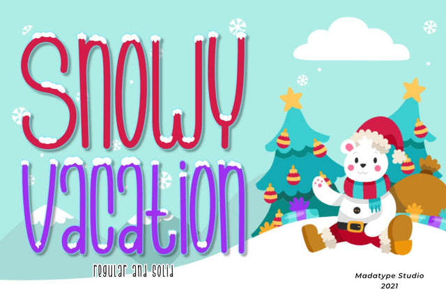 Snowy Vacation Font Madatype Studio 