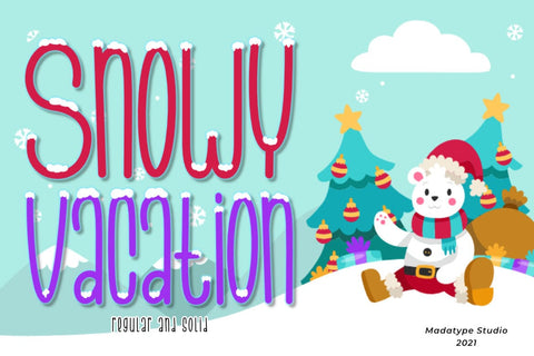 Snowy Vacation Font Madatype Studio 