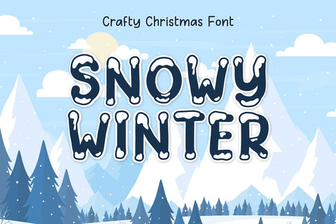Snowy Winter Font Afandi Studio 