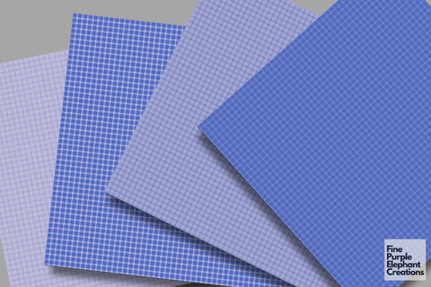 Snowy Winter Plaid | Christmas Background Digital Pattern Fine Purple Elephant Creations 