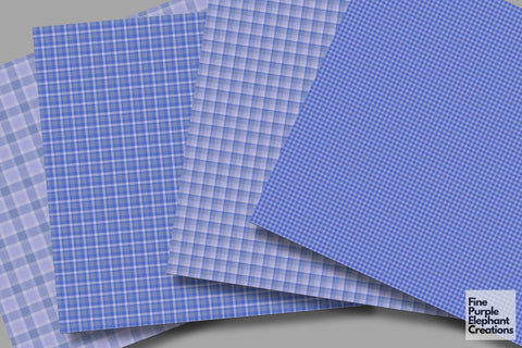 Snowy Winter Plaid | Christmas Background Digital Pattern Fine Purple Elephant Creations 