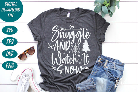 Snuggle and watch it snow svg, Christmas Gift svg, Snuggle Svg, Snow svg, Christmas svg SVG Isabella Machell 