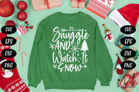 Snuggle and watch it snow svg, Christmas Gift svg, Snuggle Svg, Snow svg, Christmas svg SVG Isabella Machell 