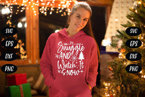 Snuggle and watch it snow svg, Christmas Gift svg, Snuggle Svg, Snow svg, Christmas svg SVG Isabella Machell 